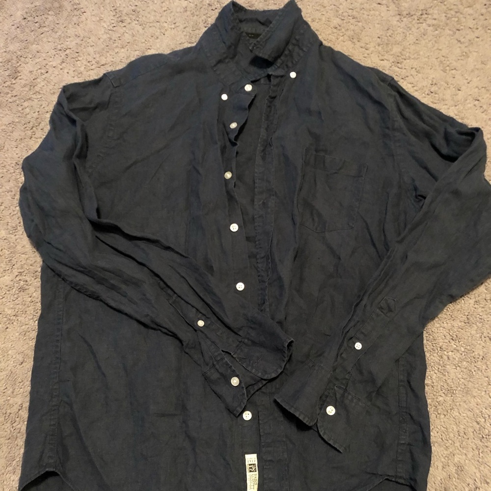 J. Crew Baird McNutt Irish linen long sleeve shirt. Size Large - Slim fit